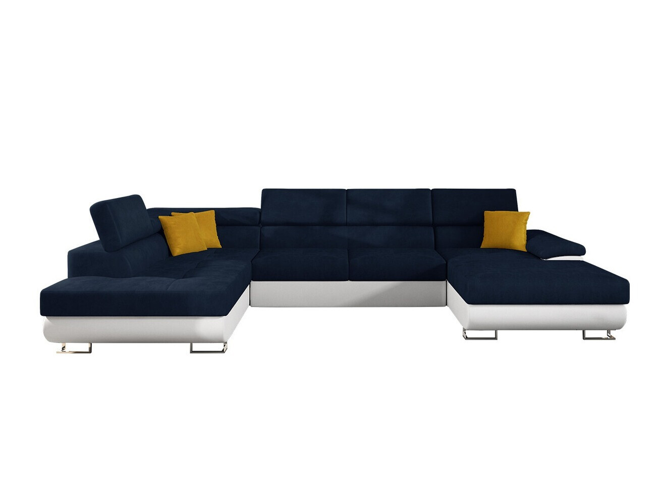 Sofá rinconero Comfivo Ruta IV (Soft 017 + Uttario Velvet 2967 + Uttario Velvet 2959)