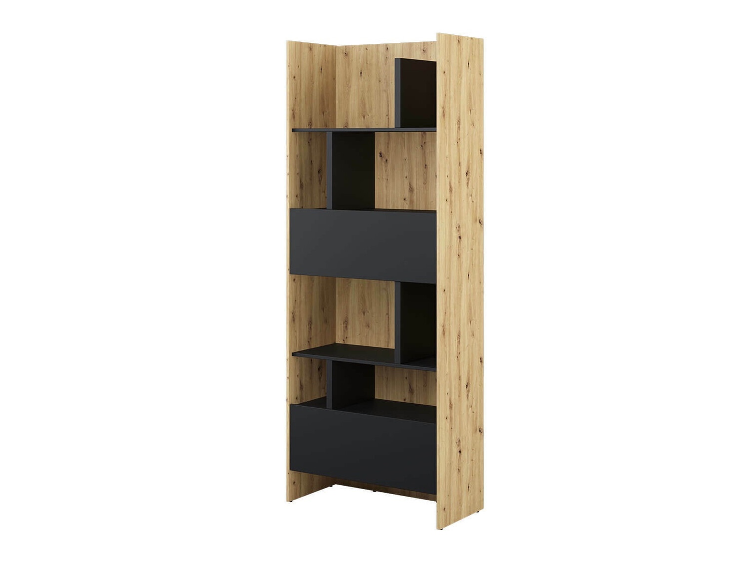 Estantería Concept Lenart V (Roble Artisan + Negro)