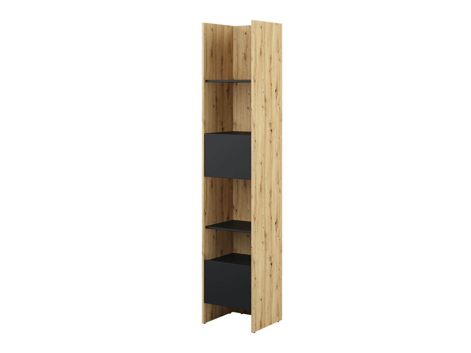 Estantería Concept Lenart VI (Roble Artisan + Negro)