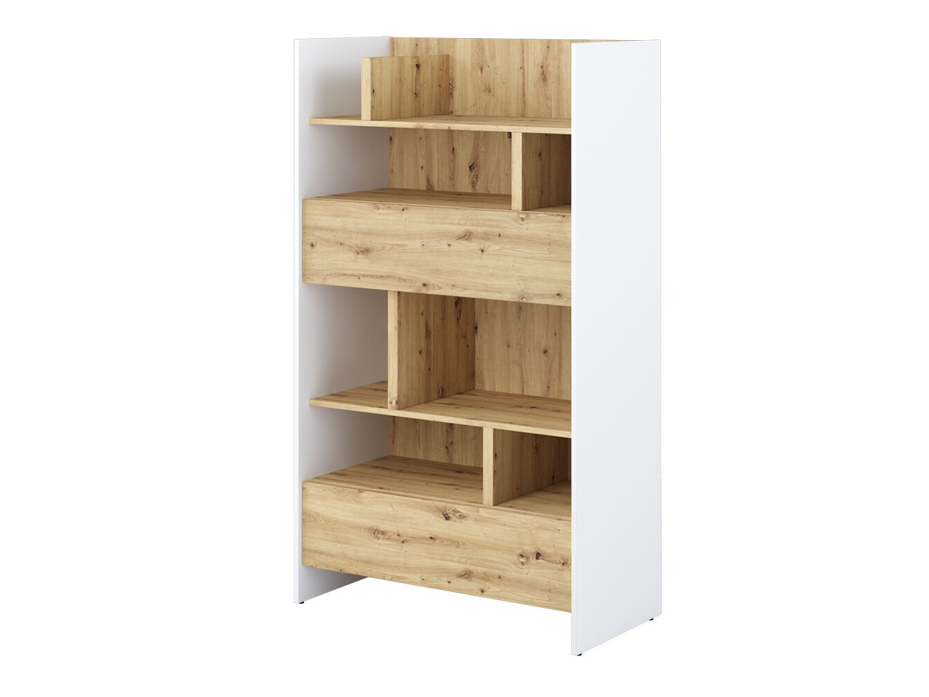 Estantería Concept Lenart X (Blanco + Roble Artisan)