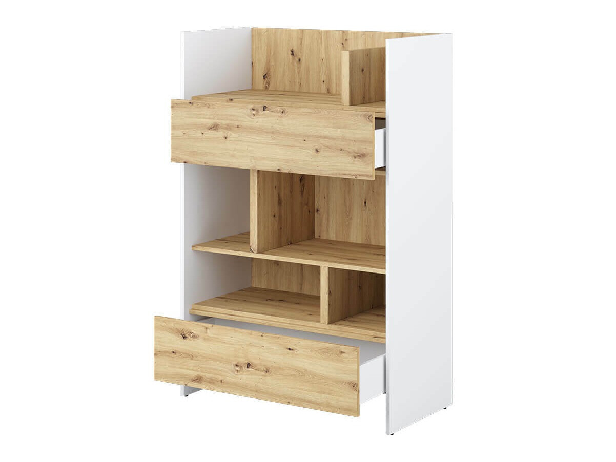 Estantería Concept Pro Lenart IX (Blanco + Roble Artisan)