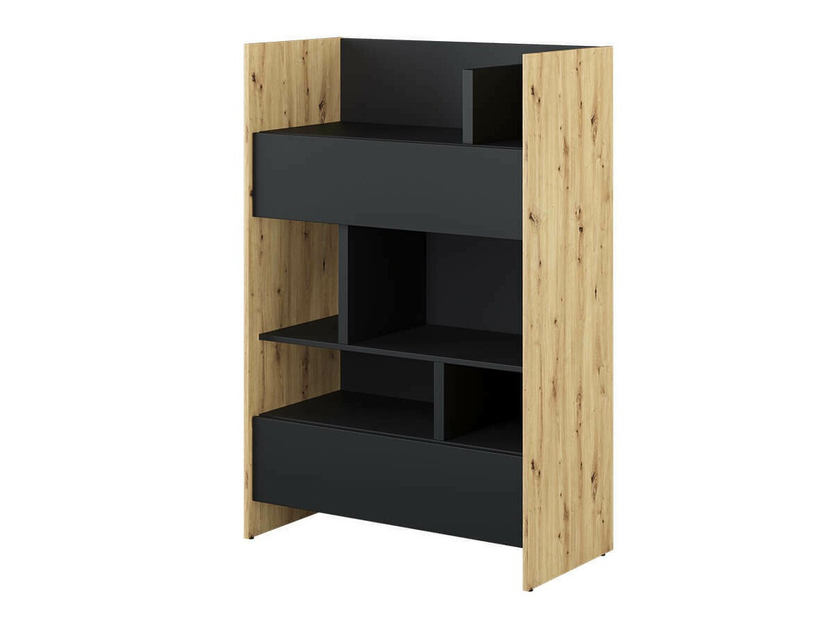 Estantería Concept Pro Lenart IX (Roble Artisan + Negro)
