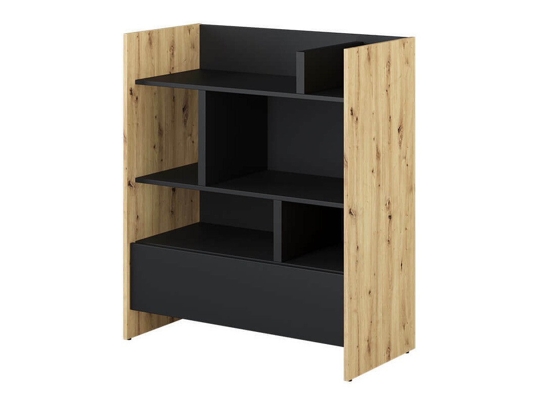 Estantería Concept Pro Lenart Levfere 149 (Roble Artisan + Negro)