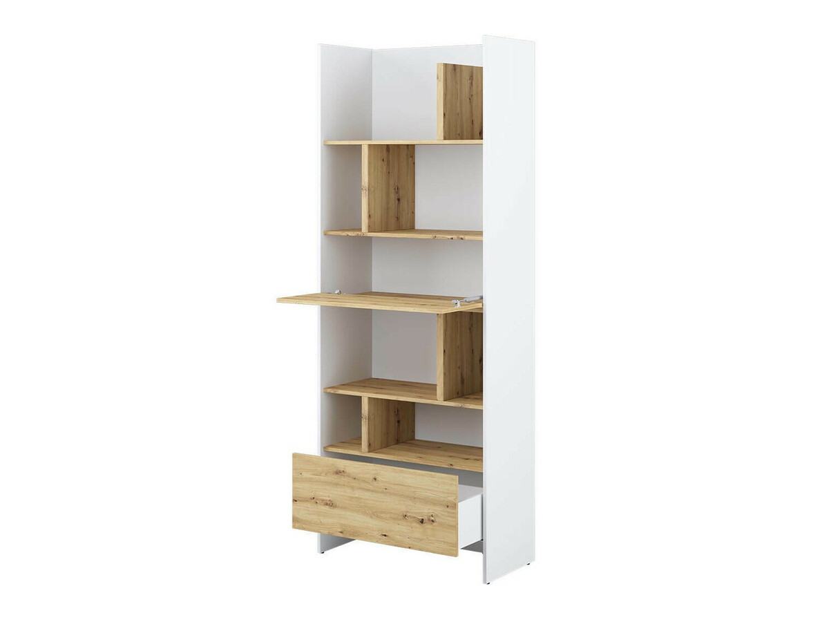 Estantería Concept Pro Lenart V (Blanco + Roble Artisan)