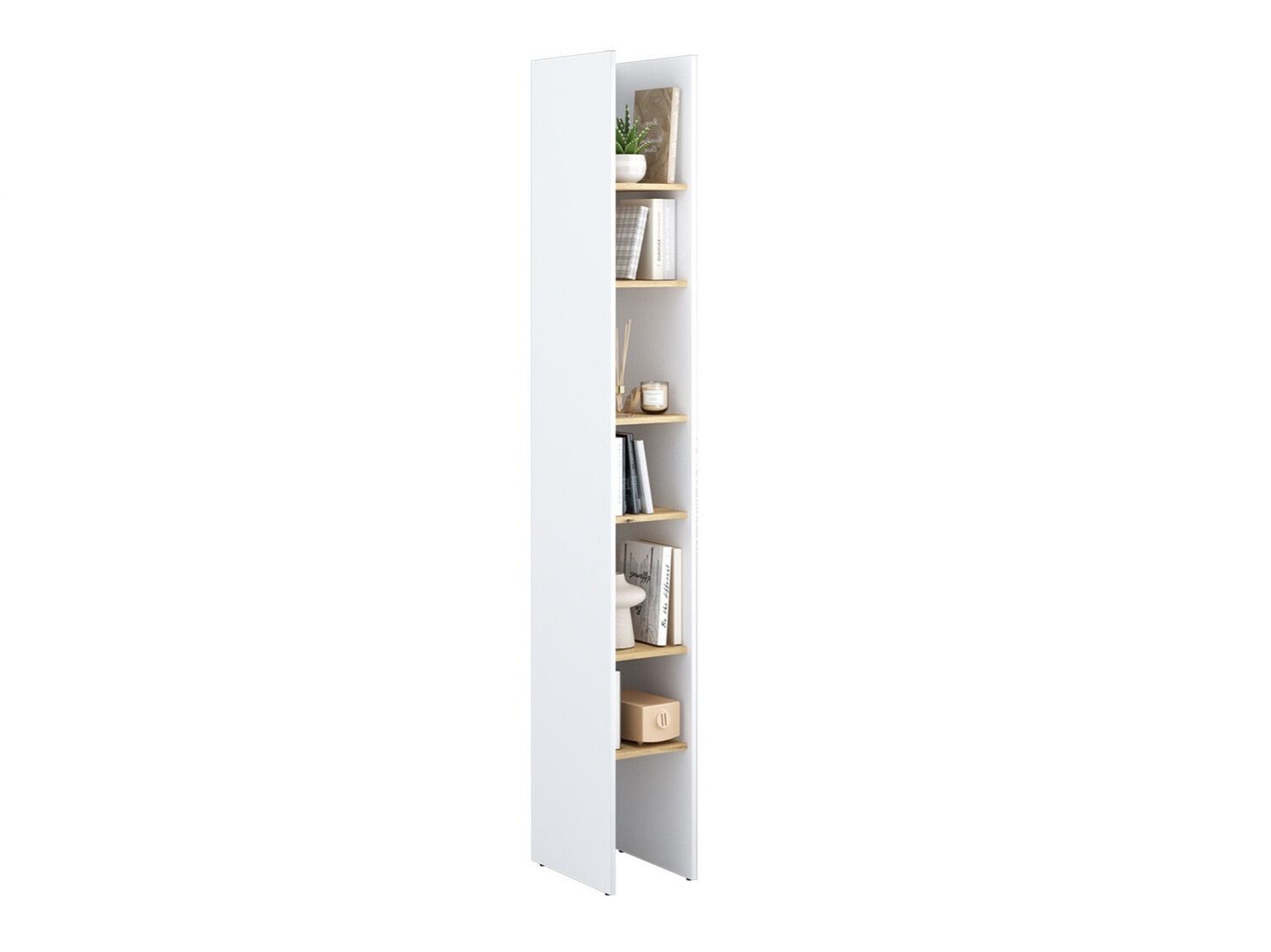 Estantería Concept Pro Lenart VII (Blanco + Roble Artisan)