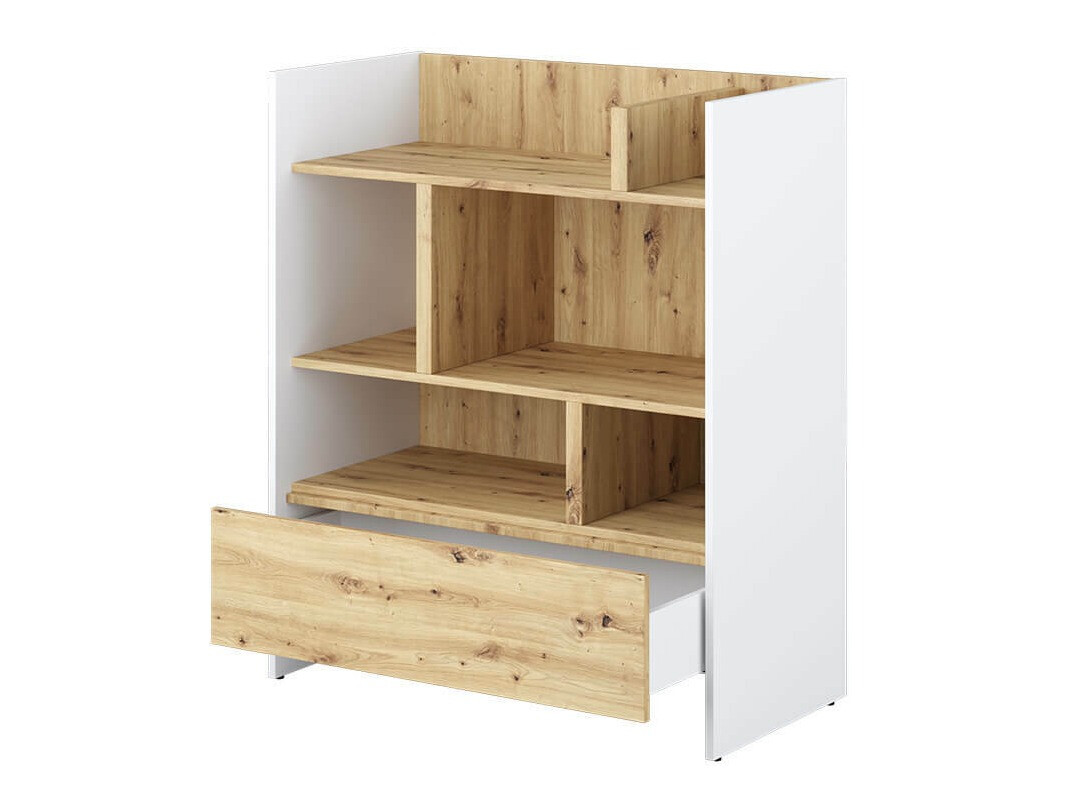 Estantería Concept Pro Lenart VIII (Blanco + Roble Artisan)