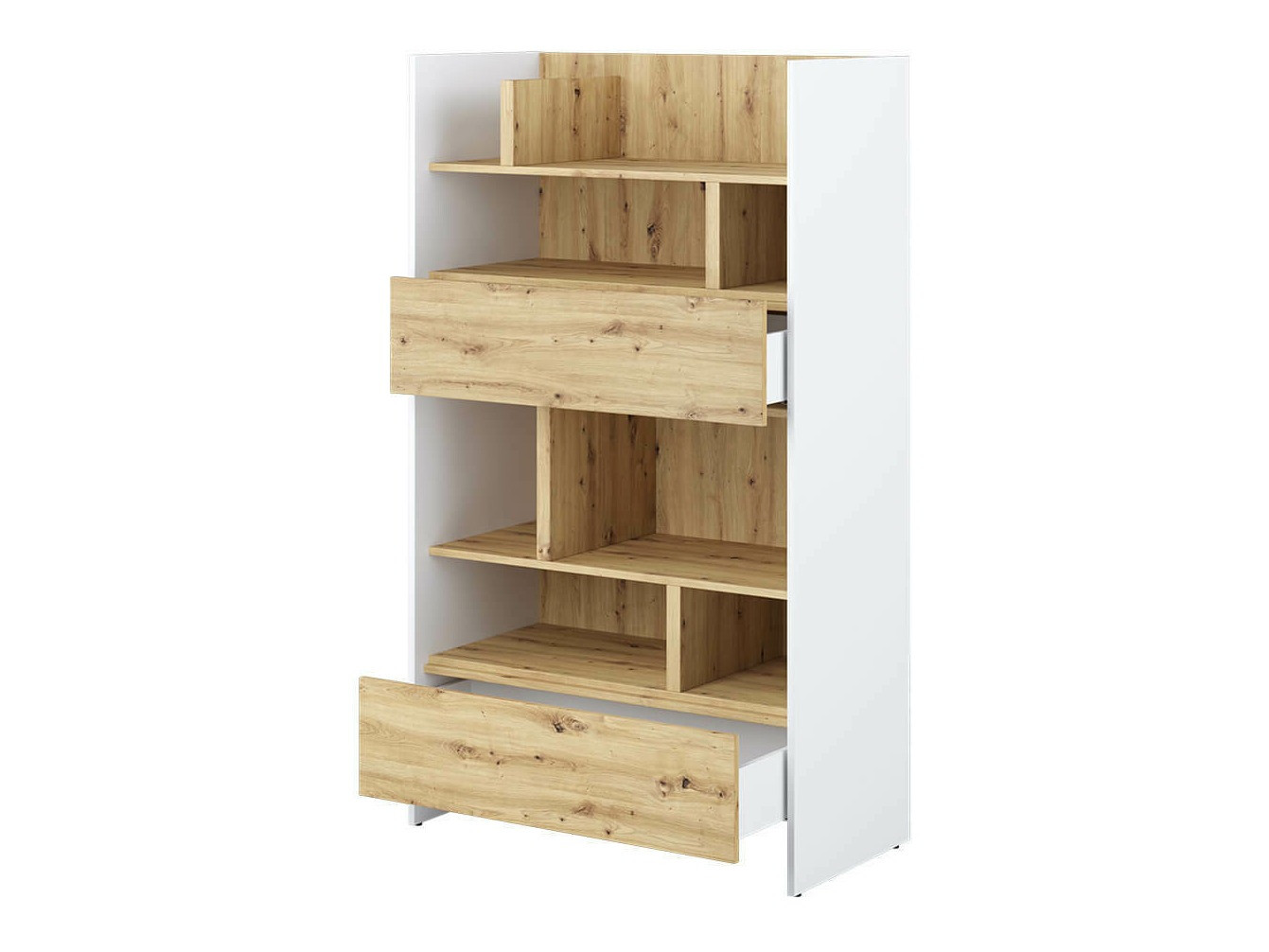 Estantería Concept Pro Lenart X (Blanco + Roble Artisan)