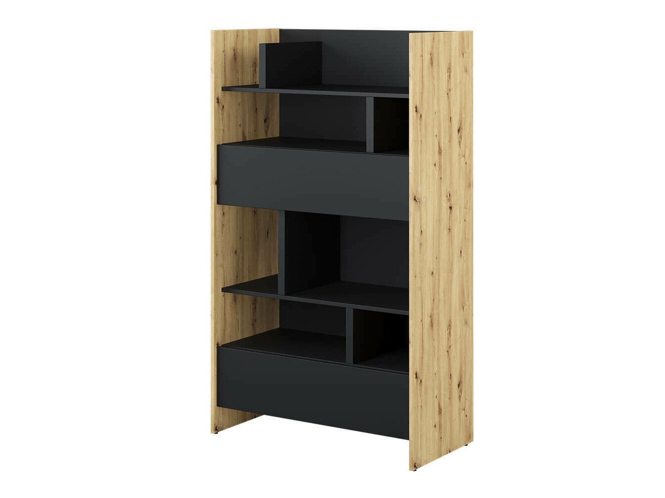 Estantería Concept Pro Lenart X (Roble Artisan + Negro)