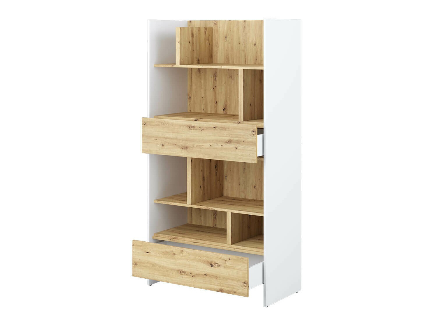 Estantería Concept Pro Lenart XI (Blanco + Roble Artisan)