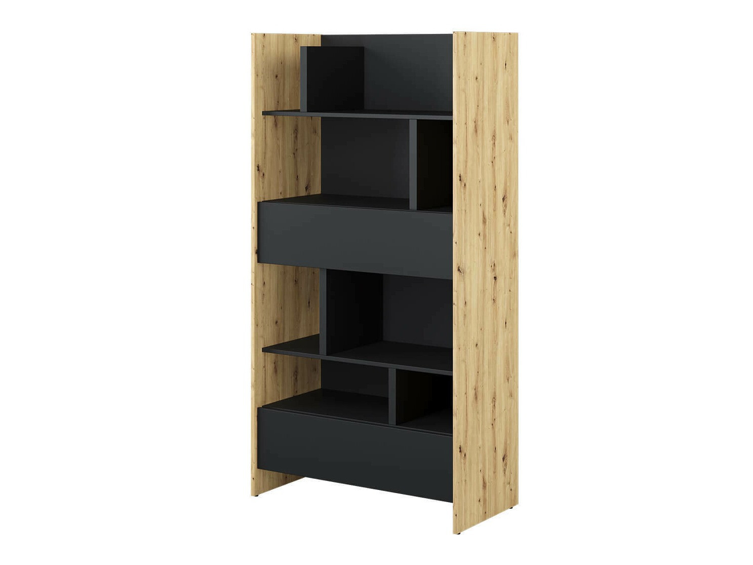 Estantería Concept Pro Lenart XI (Roble Artisan + Negro)