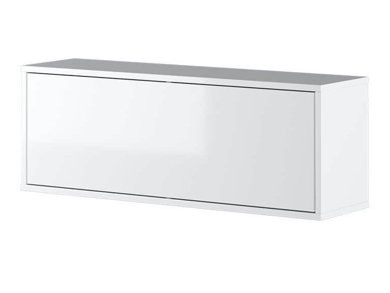 Armario de pared Concept Pro Lenart II (Blanco brillante + Blanco)