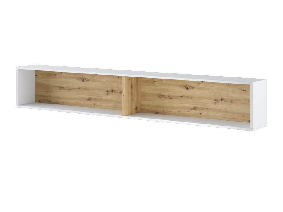 Estantería de pared Concept Pro Lenart III (Blanco + Roble Artisan)