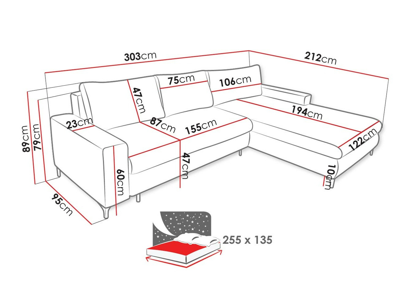Sofá rinconero Lincoln 175 (Barrel 19)