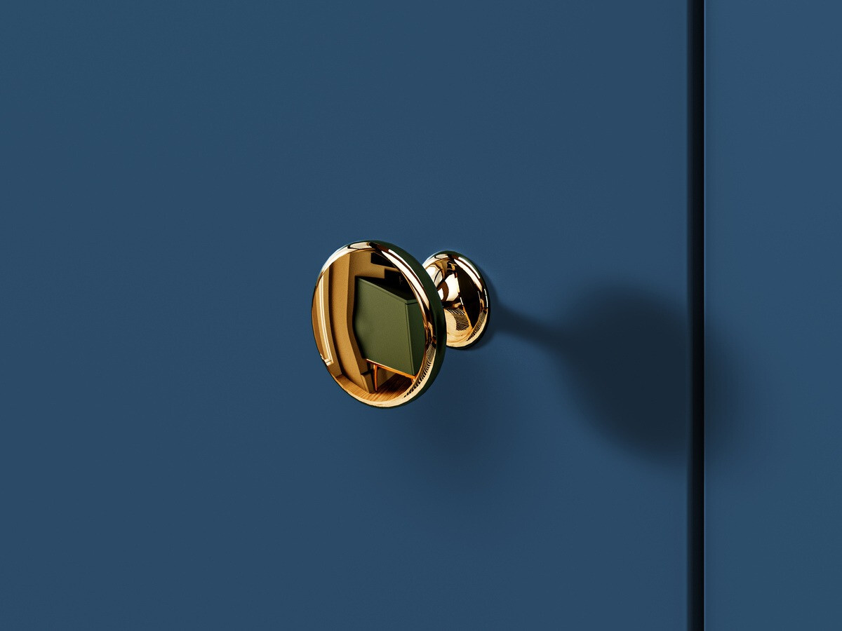 Cómoda Flonovu 103 (Azul oscuro + Dorado)