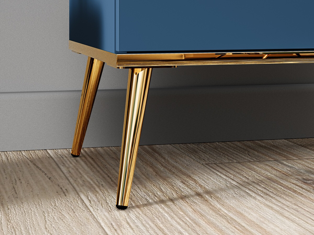 Estantería Flonovu 100 (Azul oscuro + Dorado)