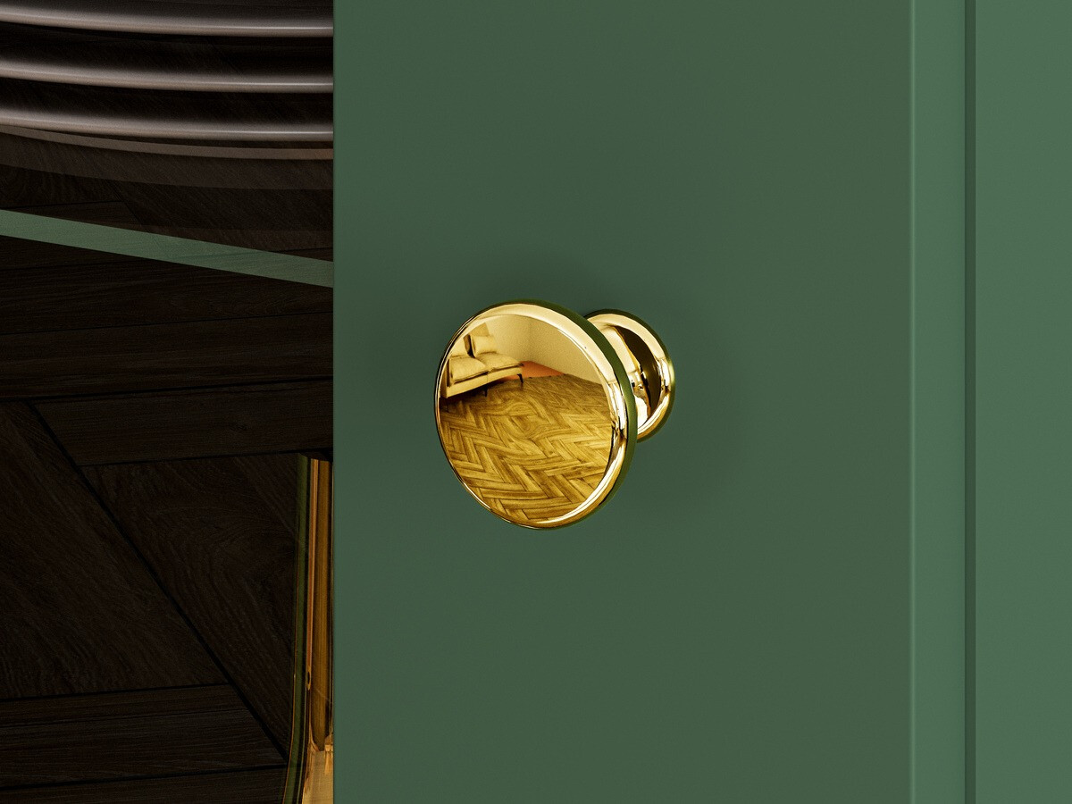 Estantería Flonovu 100 (Verde oscuro + Dorado)