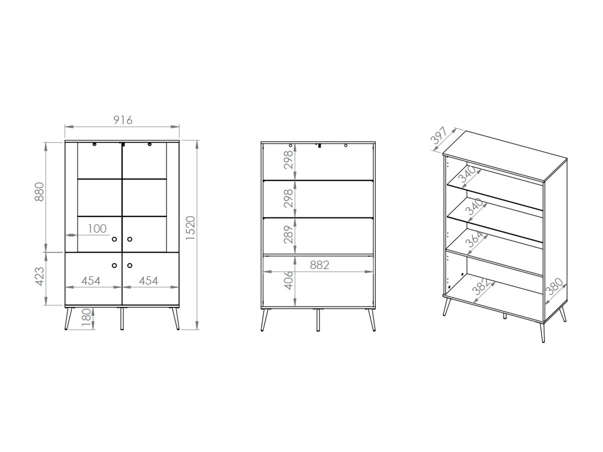 Estantería Flonovu 101 (Azul oscuro + Dorado)