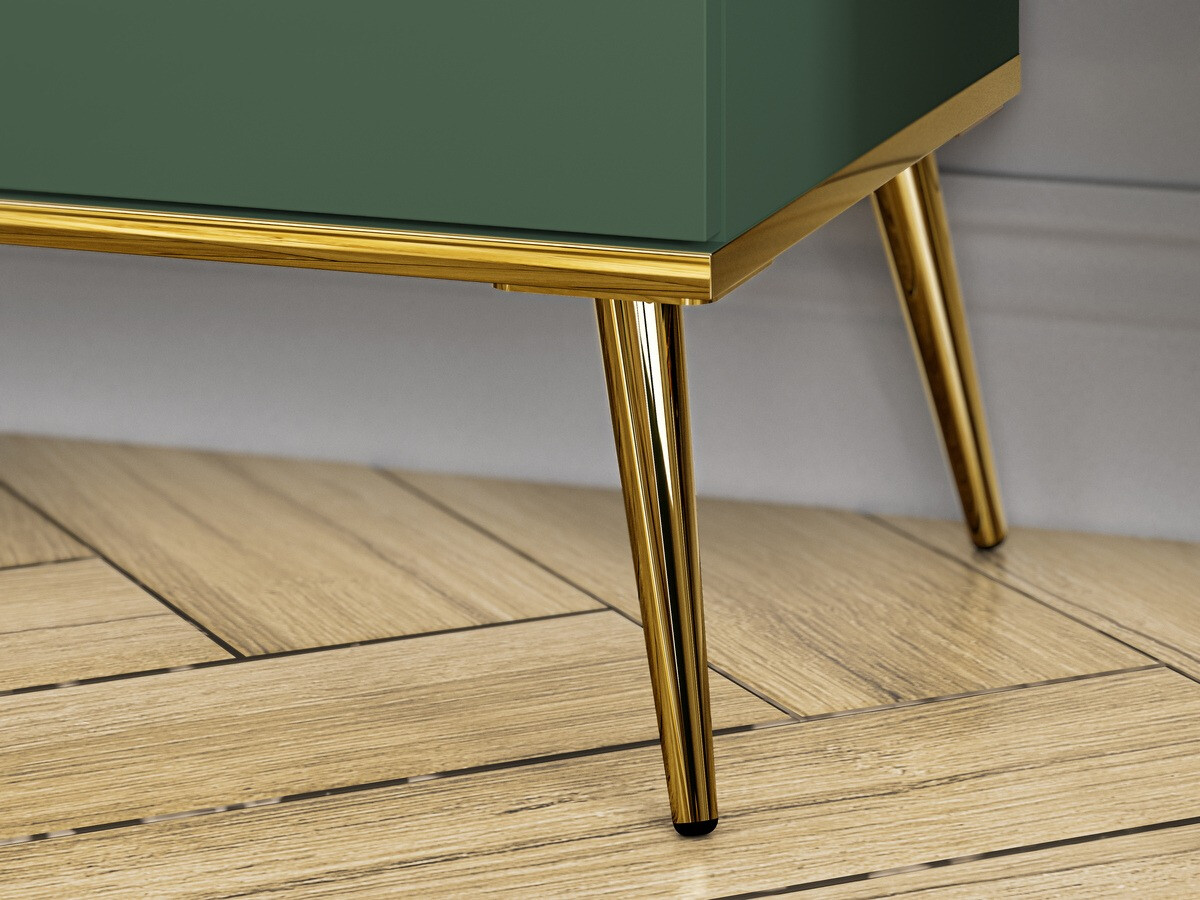 Estantería Flonovu 101 (Verde oscuro + Dorado)