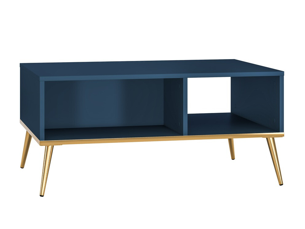 Mesa de centro Flonovu 106 (Azul oscuro + Dorado)