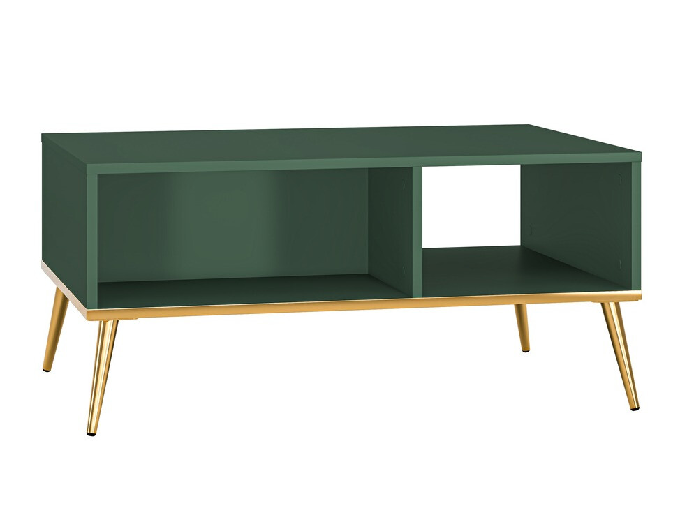 Mesa de centro Flonovu 106 (Verde oscuro + Dorado)