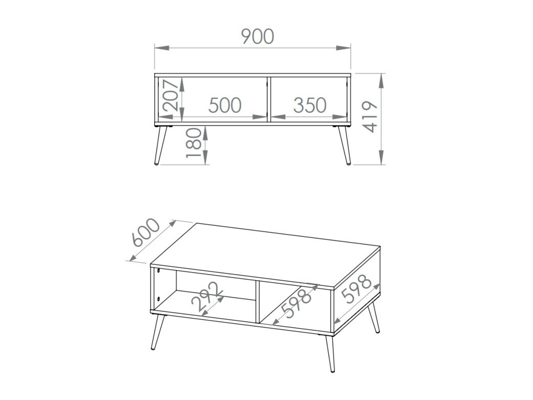 Mesa de centro Flonovu 106 (Verde oscuro + Dorado)