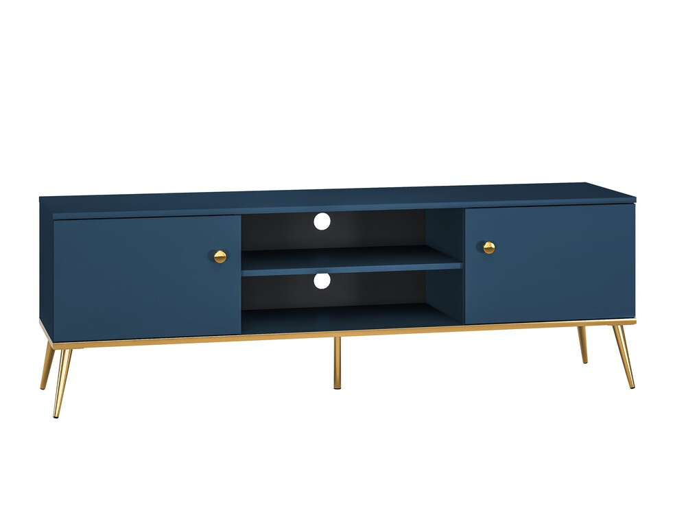 Mueble TV Flonovu 104 (Azul oscuro + Dorado)