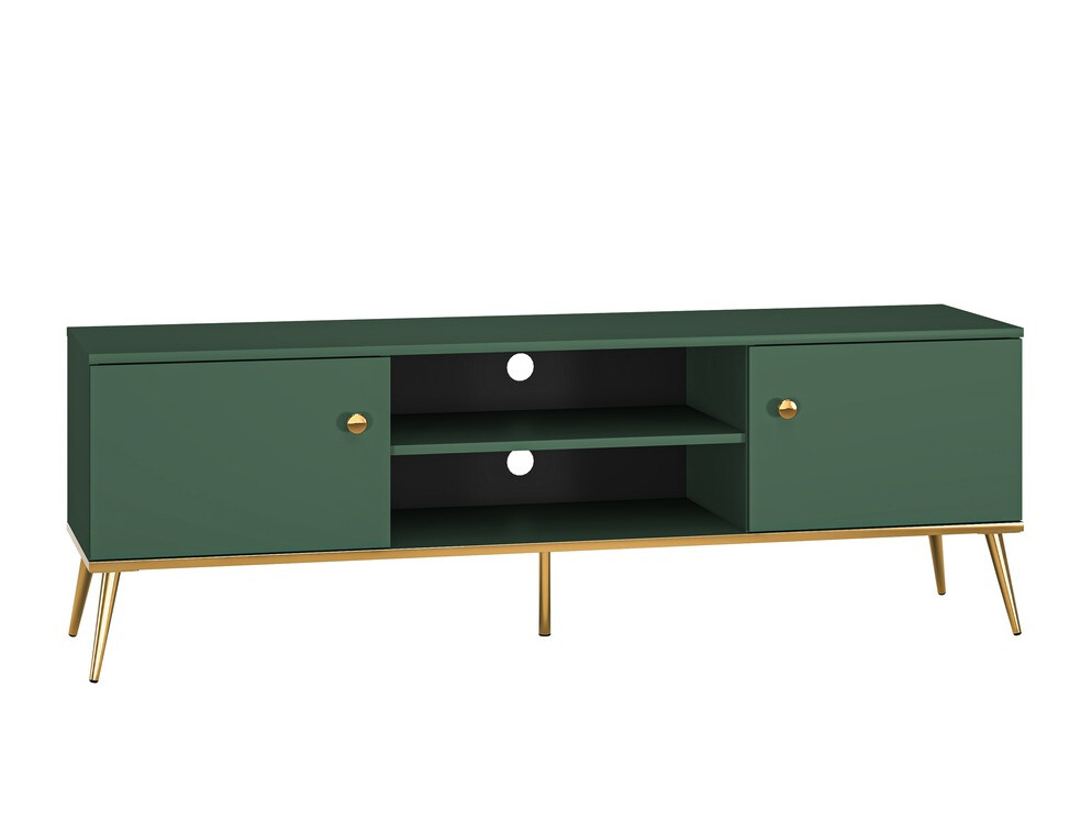 Mueble TV Flonovu 104 (Verde oscuro + Dorado)