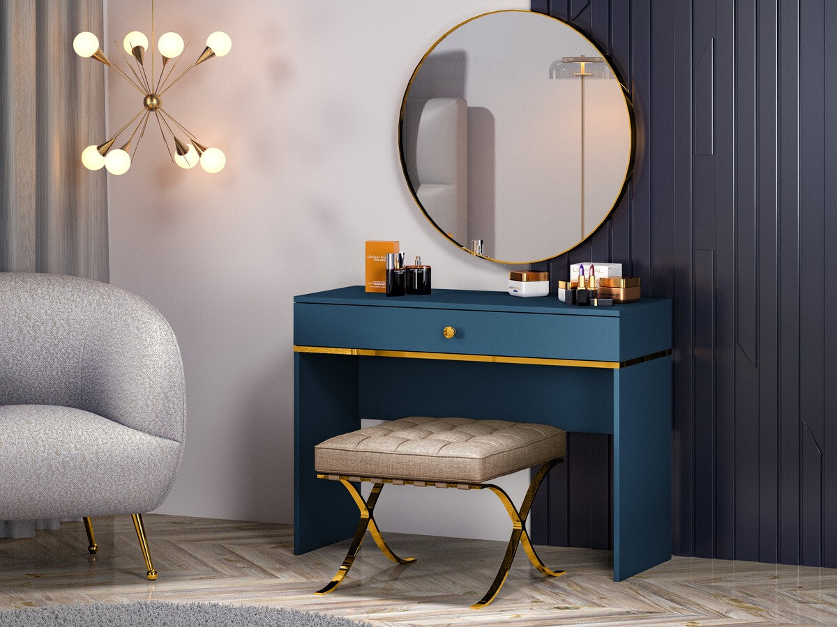 Tocador Flonovu 108 (Azul oscuro + Dorado)