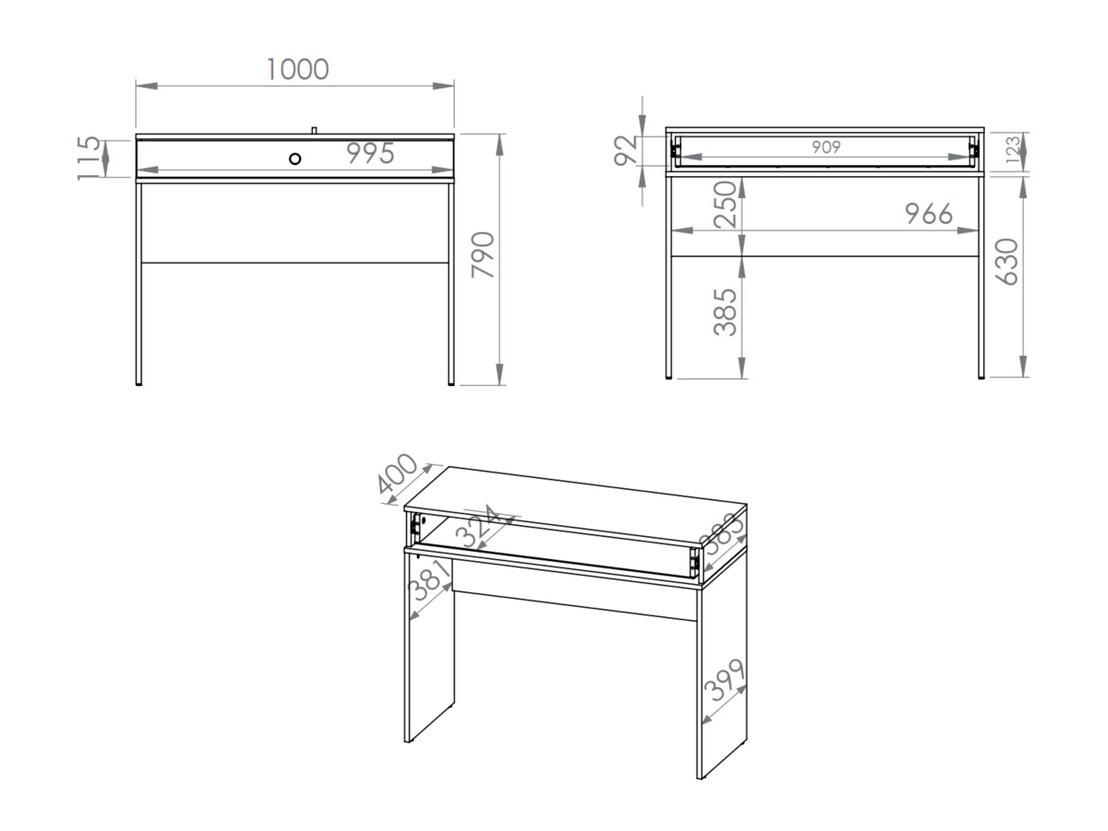 Tocador Flonovu 108 (Verde oscuro + Dorado)