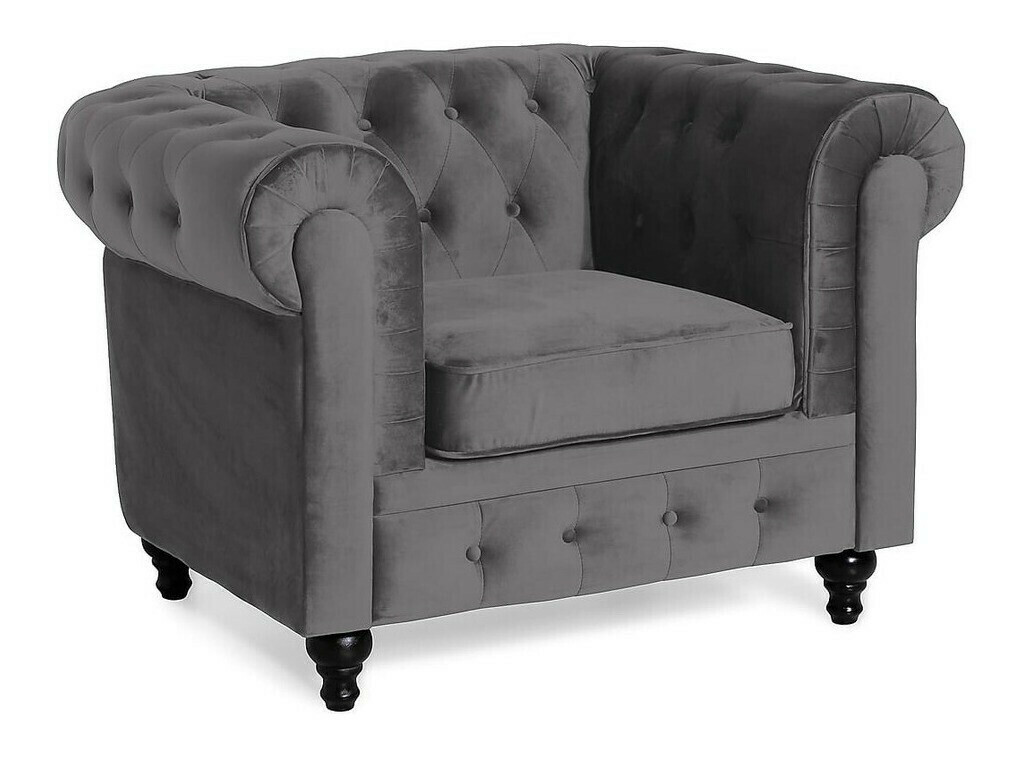 Chesterfield sillón Manor House Ophfenu 100 (Gris oscuro)