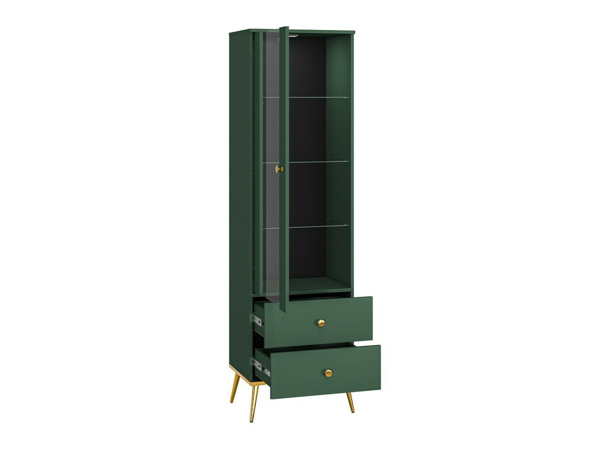 Conjunto de salón Flonovu 109 (Verde oscuro + Dorado)