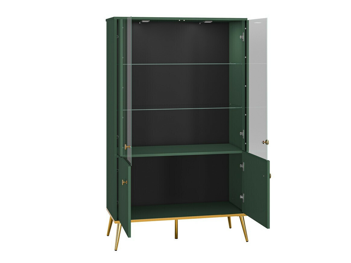 Conjunto de salón Flonovu 109 (Verde oscuro + Dorado)