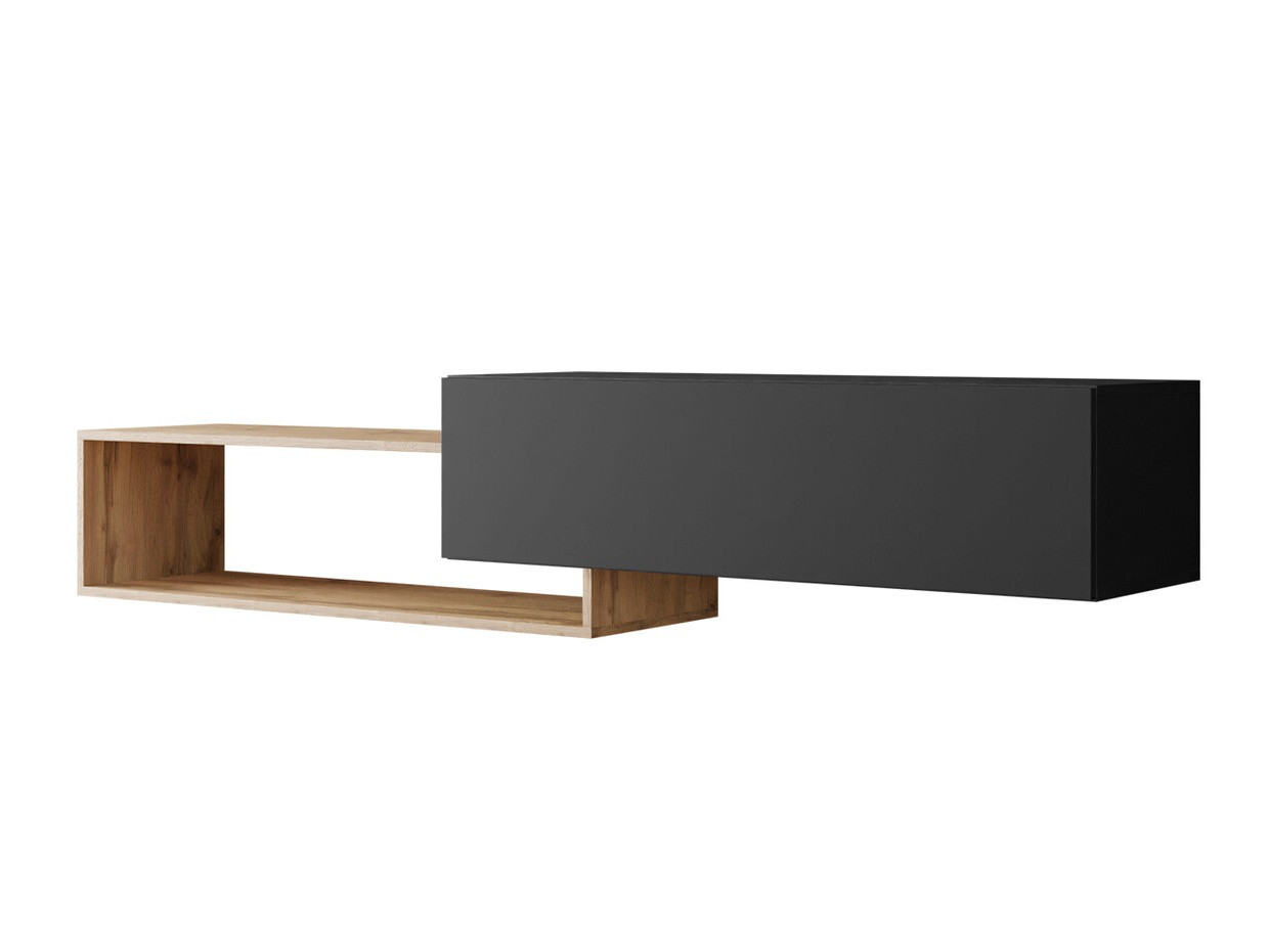 Mueble TV Pinos (Negro + Roble wotan)