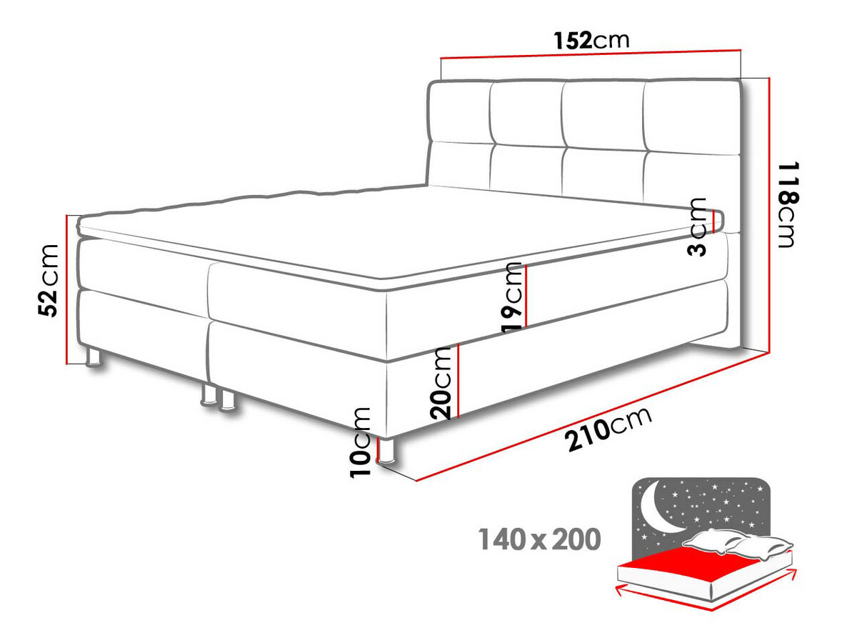 Cama continental ComfiDream 123 (Fresh 13)