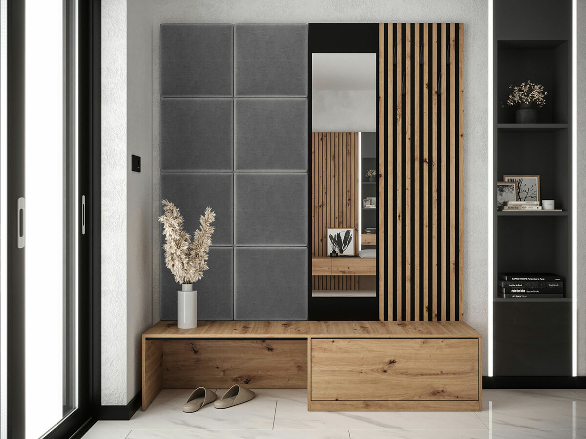 Conjunto para recibidor Hartford 322 (Roble Artisan + Manila 16)