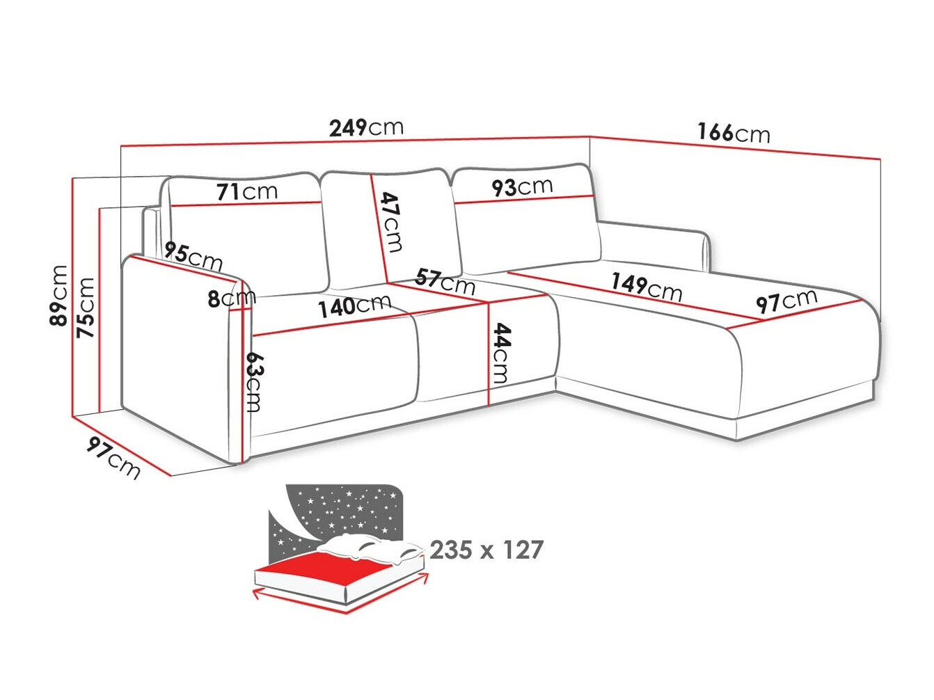 Sofá rinconero Lincoln 179 (Barrel 83)