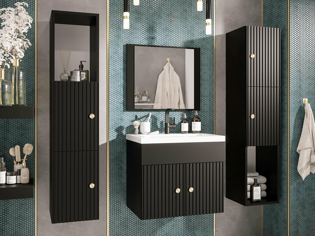 Armario de baño colgante Hartford J107 (Negro)