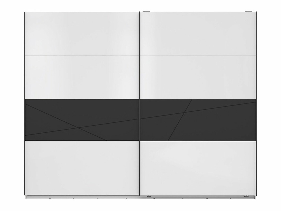 Armario Fivale 124 (Blanco brillante + Negro mate)