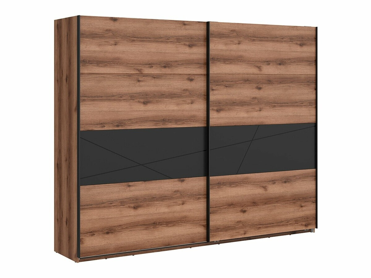 Armario Fivale 124 (Roble delano oscuro + Negro mate)