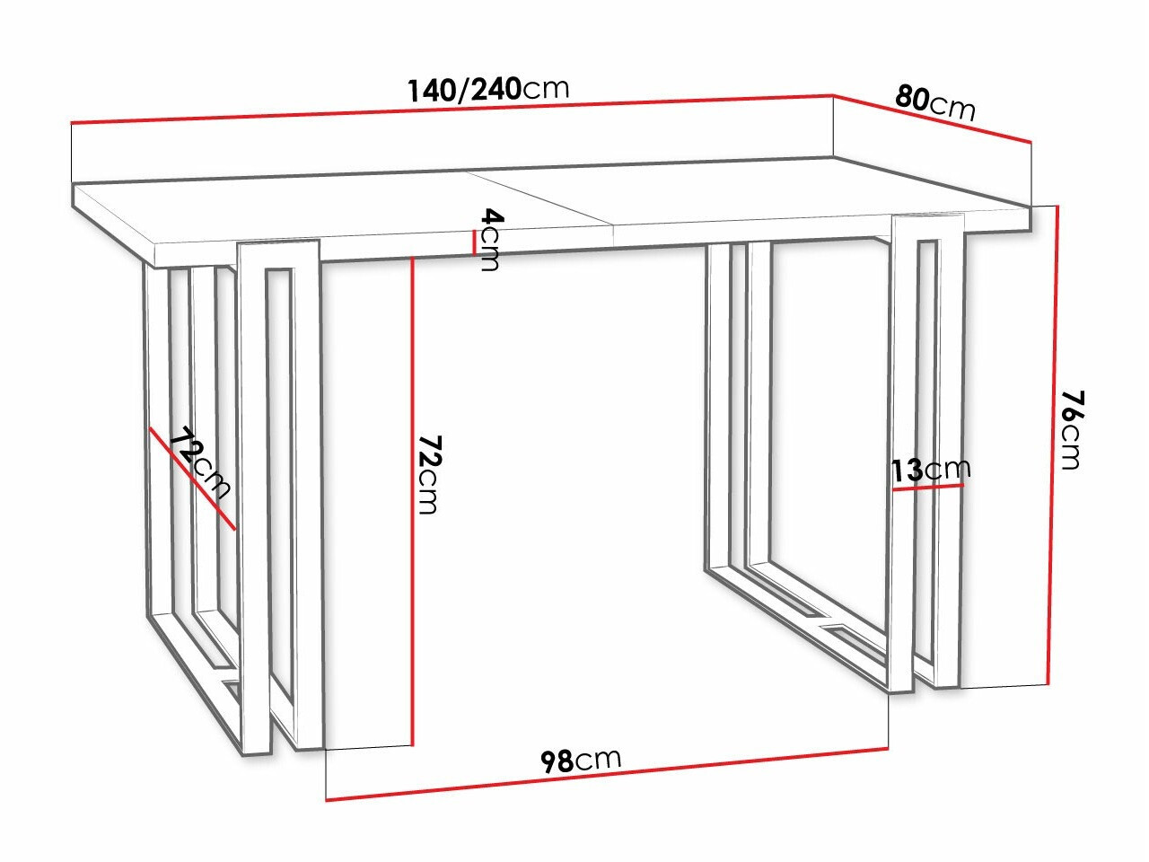 Mesa Comfivo Sors (Marrón + Negro)