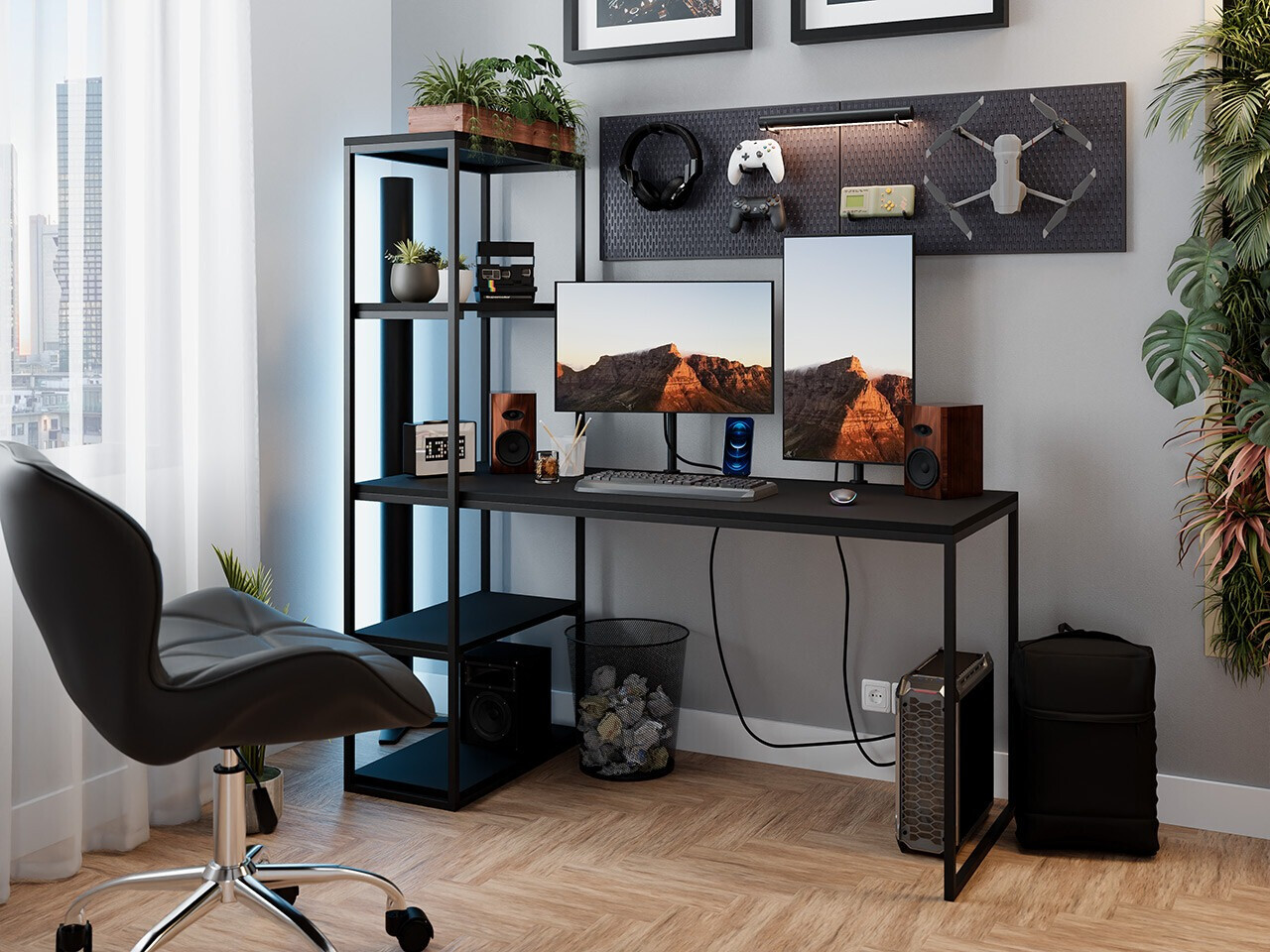 Mesa de oficina Oswego 107 (Negro)