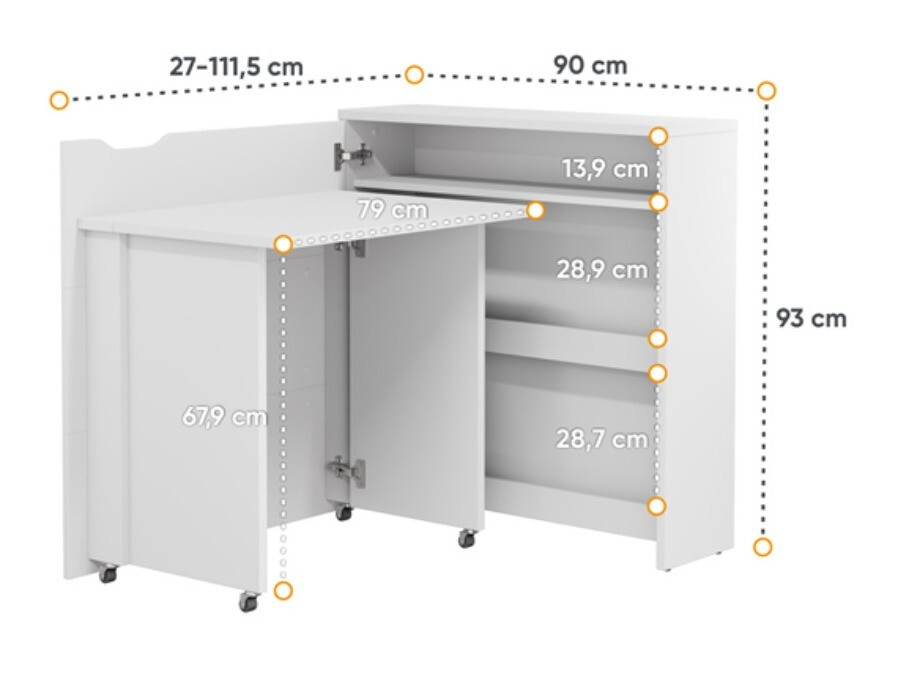 Mesa de ordenador esquinera Concept Pro Lenart II (Gris)