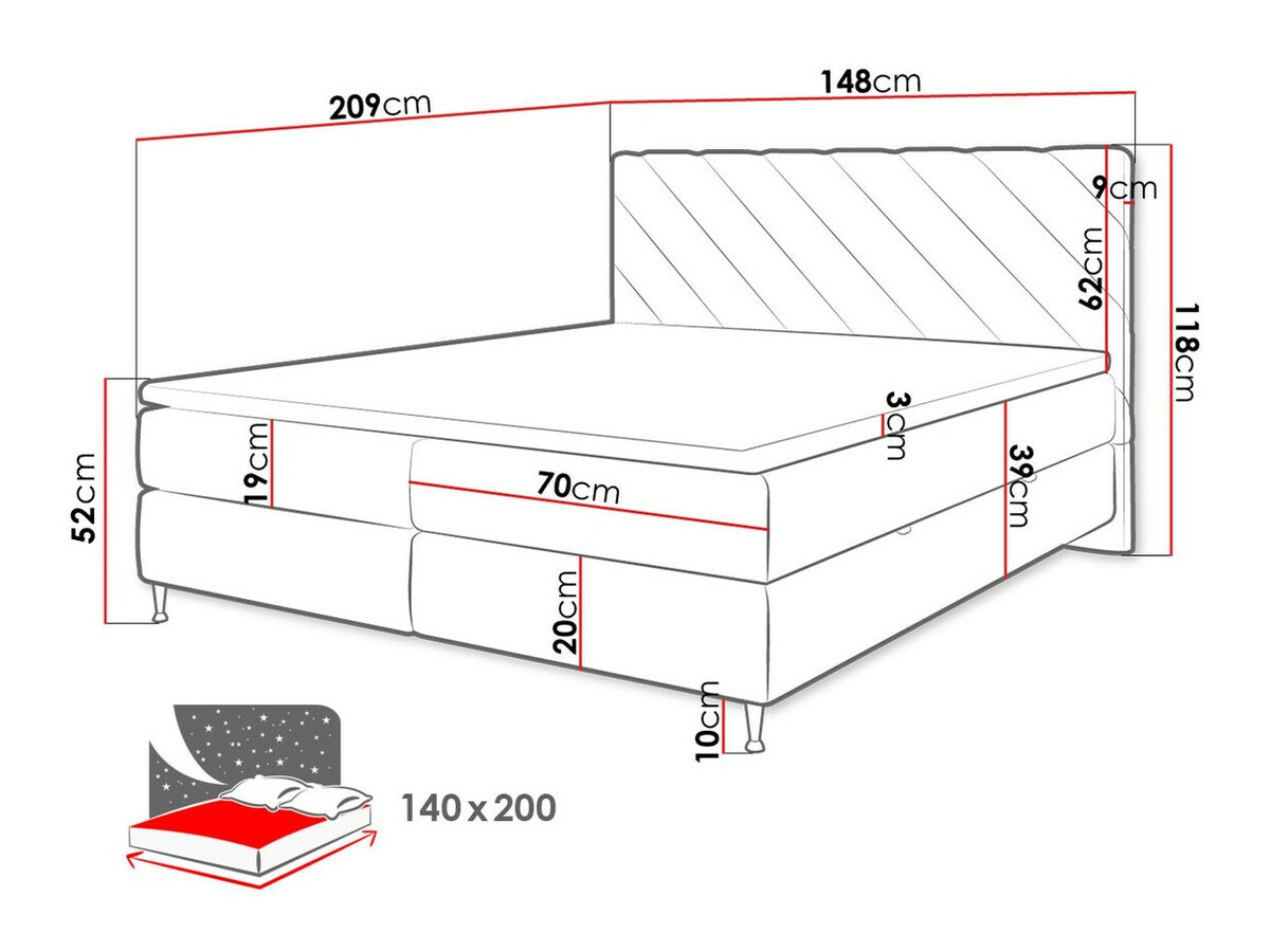 Cama continental ComfiDream 176 (Fresh 13)