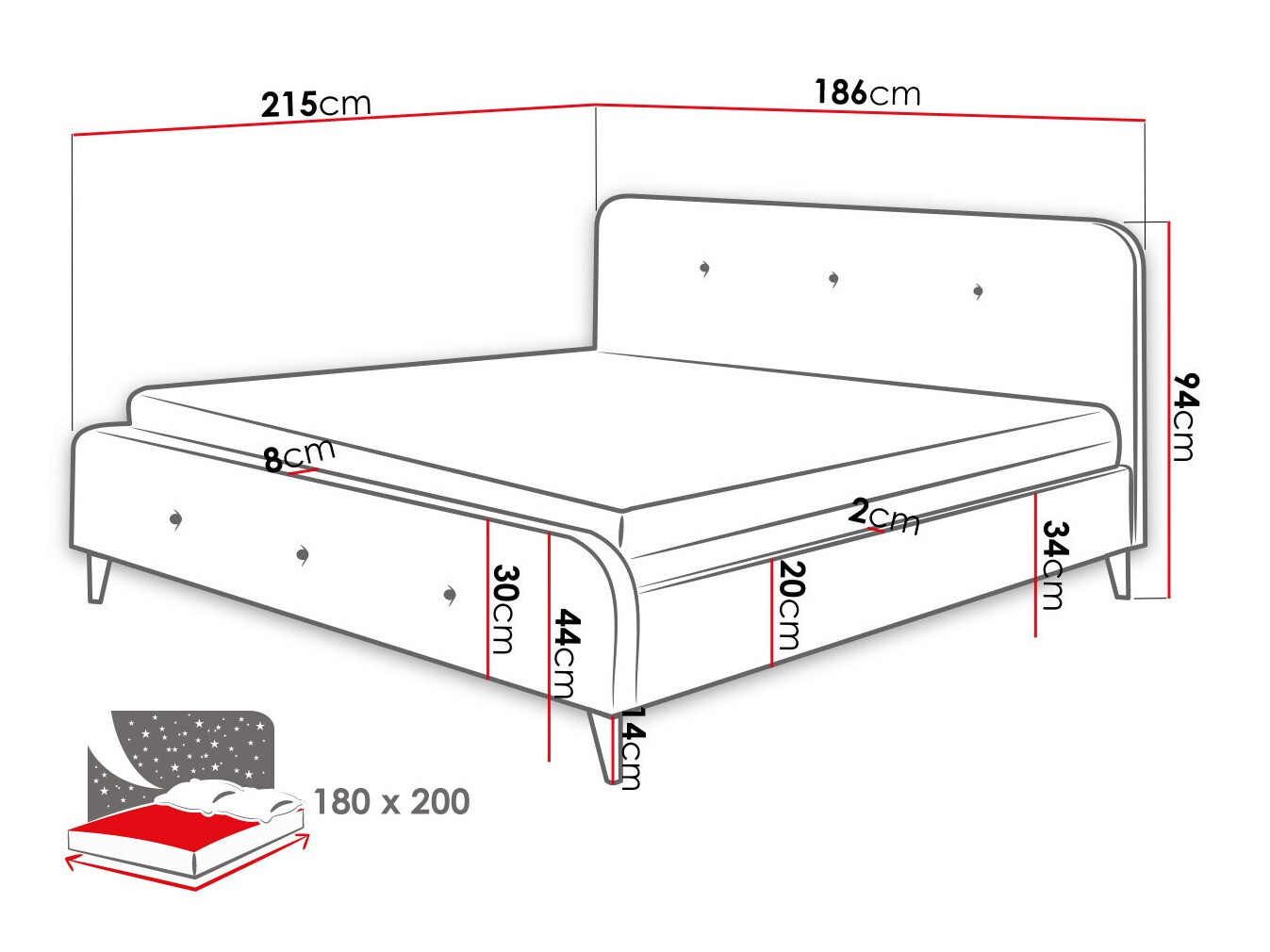 Cama Comfivo 350 (Gris)