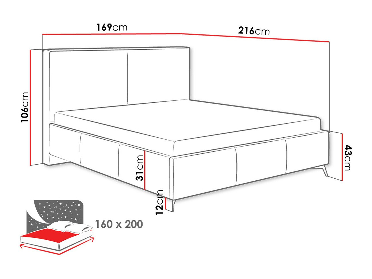 Cama ComfiDream 178 (Fresh 01)