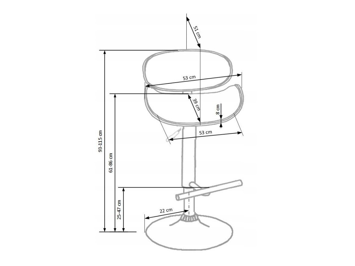 Silla de barra Houston 517 (Nuez + Crema + Plata)