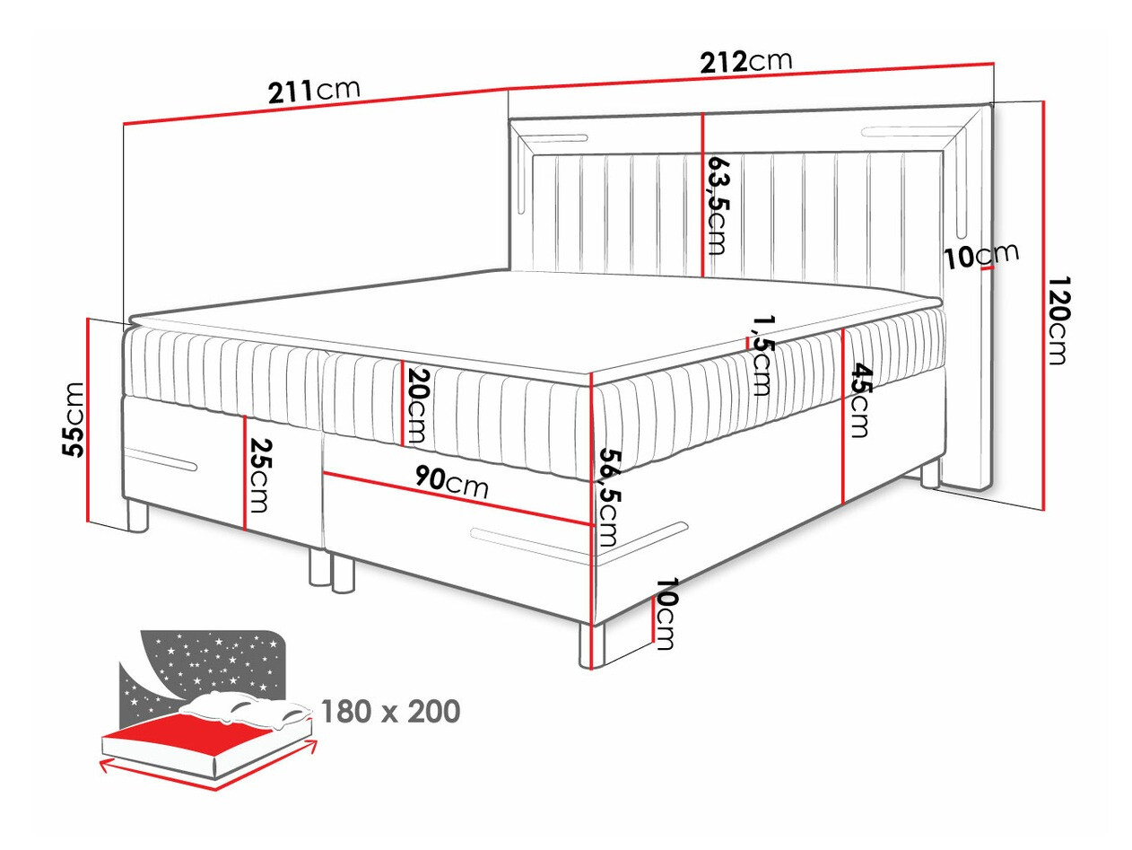 Cama continental Baltimore 188 (Fresh 13)