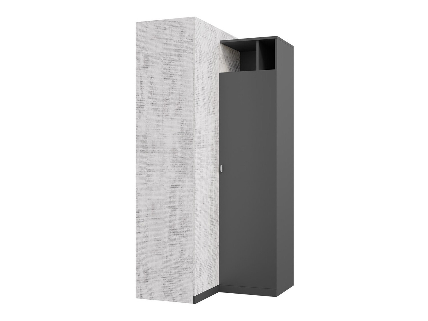 Armario de rincón Omaha F113 (Grafito + Gris)