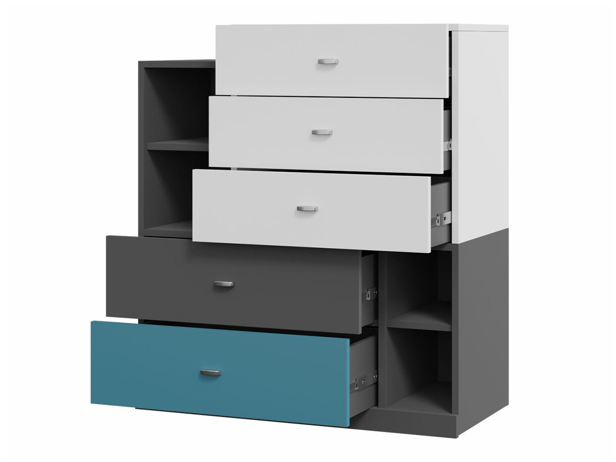 Cómoda Omaha F118 (Grafito + Gris)