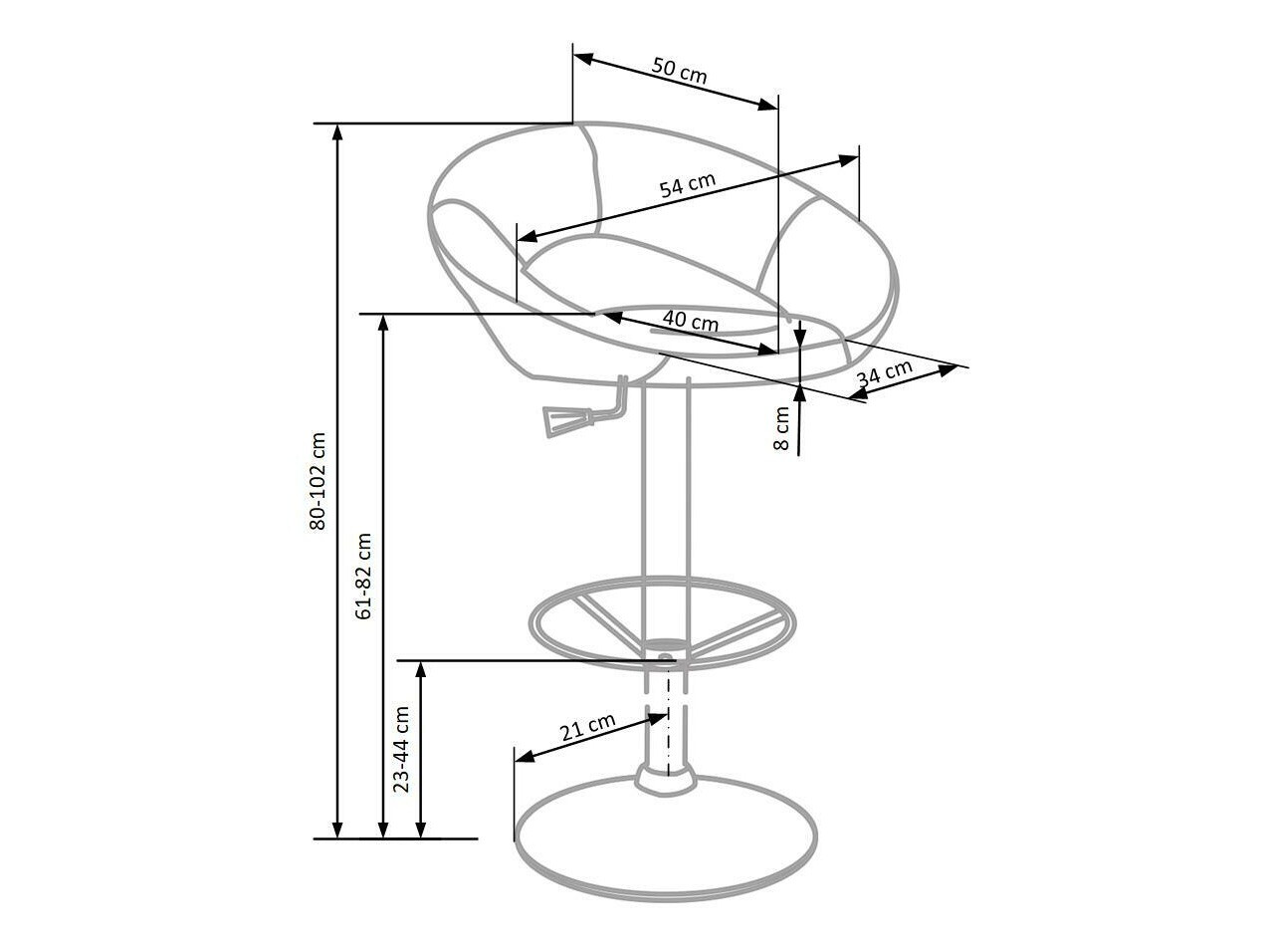 Silla de barra Houston 452 (Beige)